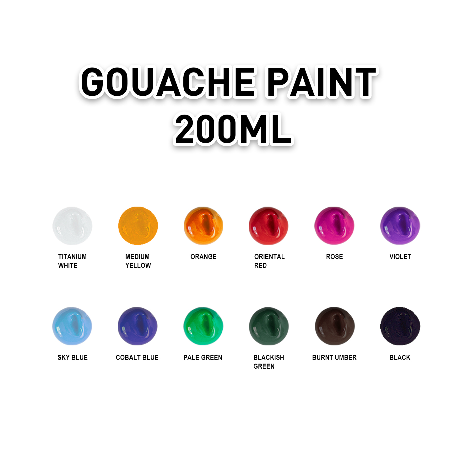 [Giao Hỏa Tốc] Màu Gouache HIMI MIYA - Hũ 200ml