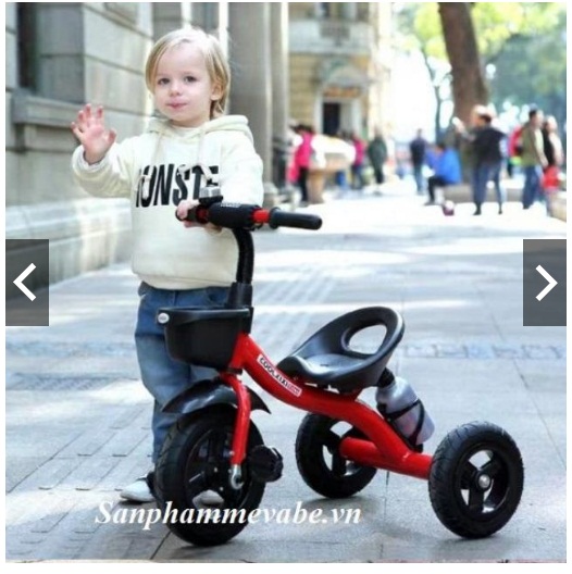 Xe đạp 3 bánh có giỏ có bình nước cho trẻ em 2-5t
