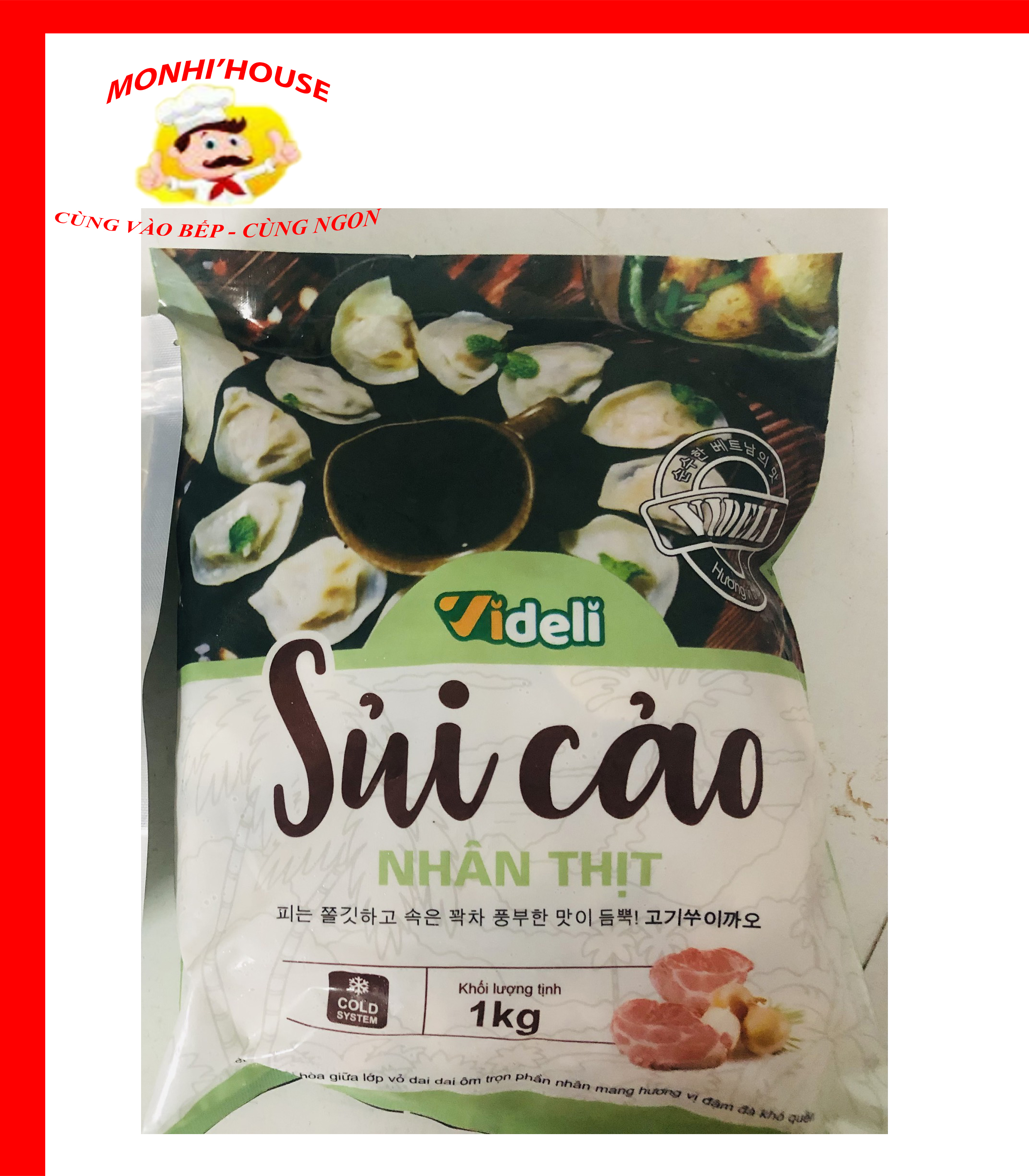 1Kg sủi cảo nhân thịt thơm ngon