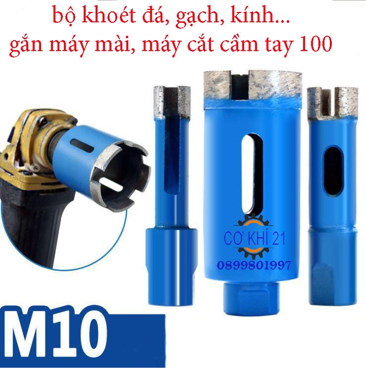 Bộ Mũi Khoét, Mũi Khoan Đá granite, Gạch men, Kính 6-14mm....Gắn máy mài cầm tay