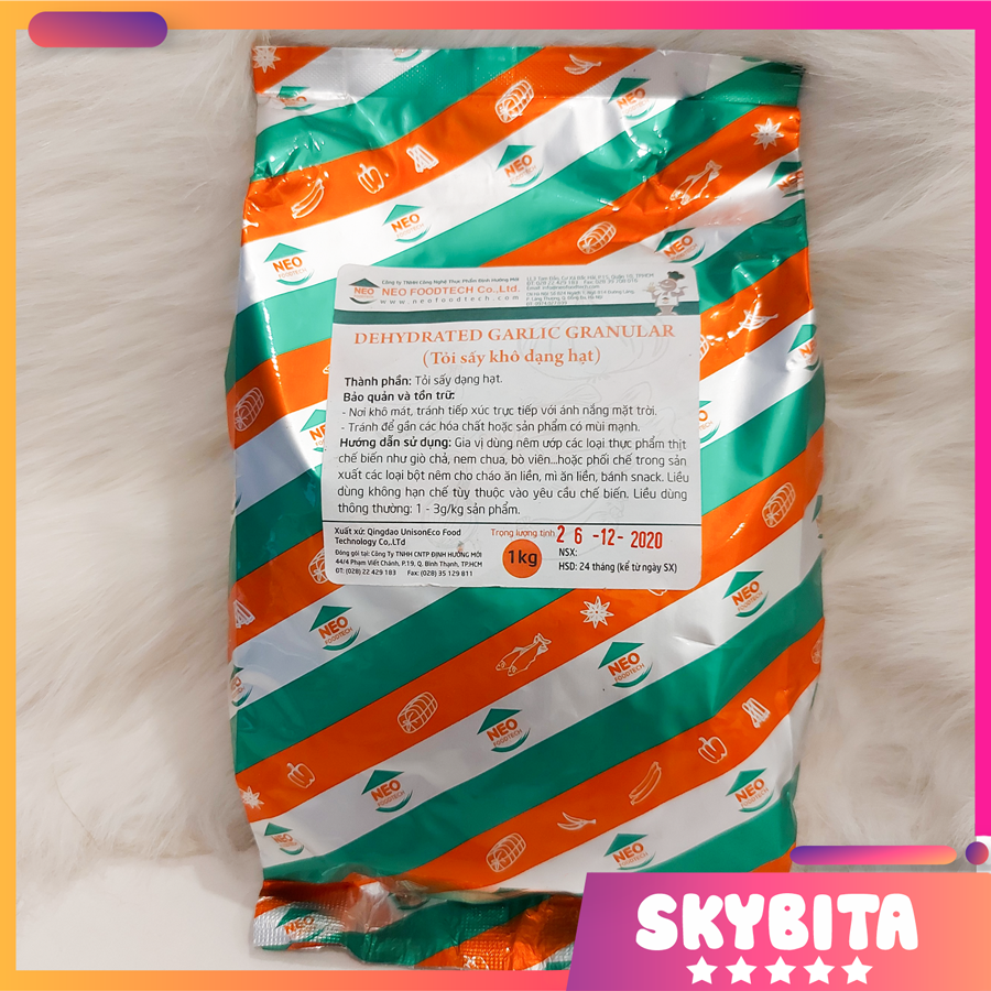 Bột Tỏi Nguyên Chất Dạng Hạt , Tỏi Sấy 1KG