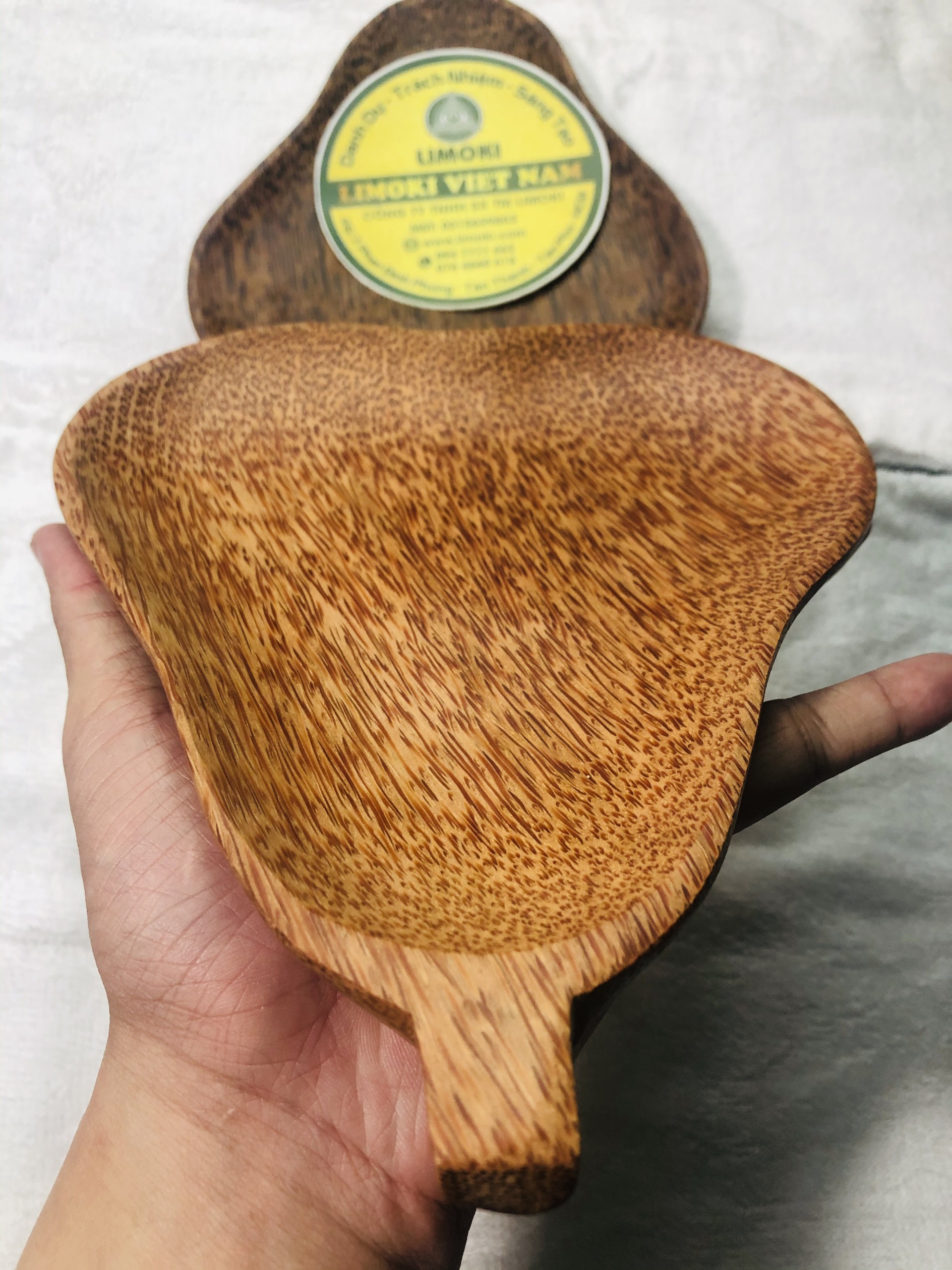 [HCM]Dĩa Gỗ Dừa Hình Quả Bầu