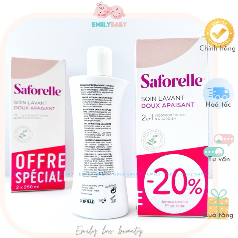 Dung dịch vệ sinh Saforelle Pháp 250ml