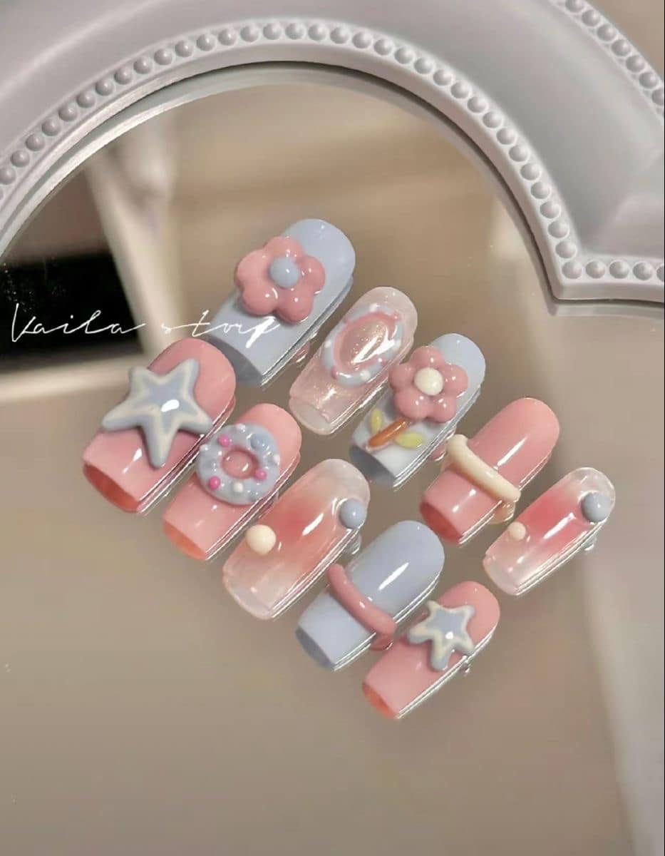 Nailbox (móng giả) thiết kế chất lượng kèm Keo (10 móng)