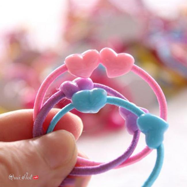 (FREE HCM) Set 50 Dây Cột Tóc Dễ Thương Cho Bé