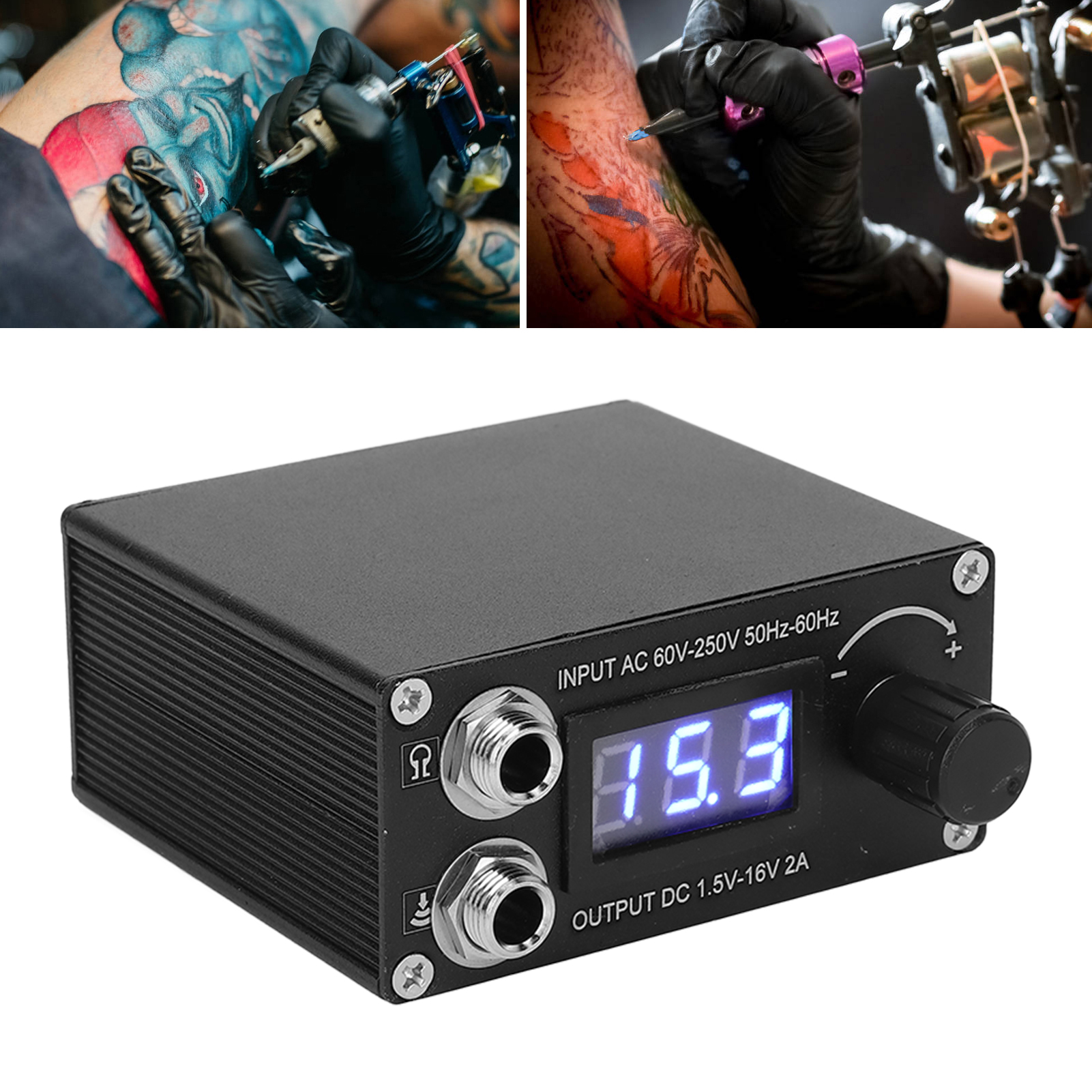 Nguồn Điện Máy Xăm, Nguồn Điện Hình Xăm Màu Đen Hiệu Suất Ổn Định Nhẹ Với Dây Nguồn Cho Cửa Hàng Xăm