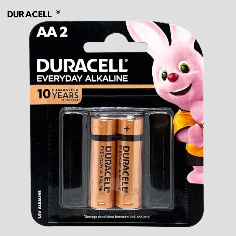 Combo 5 vỉ pin tiểu AA Duracell Alkaline (1 vỉ 2 viên) chính hãng