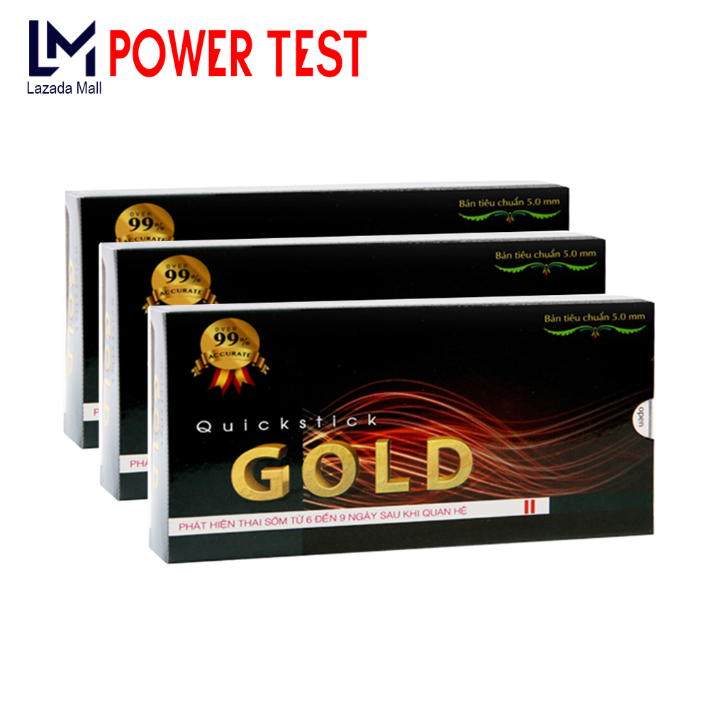 Combo 3 que thử thai Powertest - Bộ 3 que thử thai sớm Quickstick GOLD