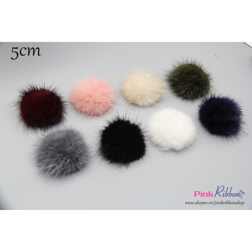 Lông thỏ bán cầu cỡ lớn 5cm