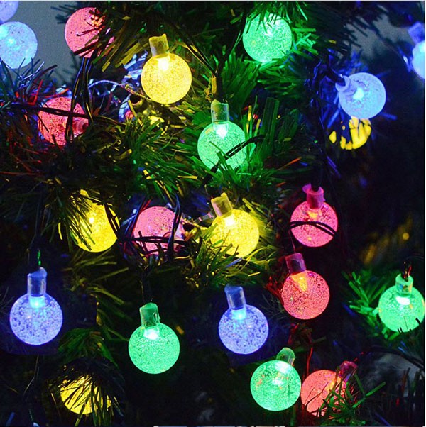 Dây đèn trang trí bi bọt 10m - 100 bóng trang trí noel lễ tết lung linh