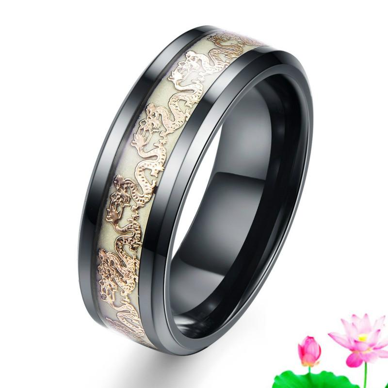[HCM]Nhẫn nam dragon dạ quang phát sáng ati16