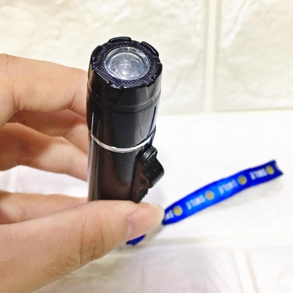 [HCM]BẬT LỬA - MÓC KHOÁ - ĐÈN PIN 3IN1 KIM LOẠI - (XÀI GAS)
