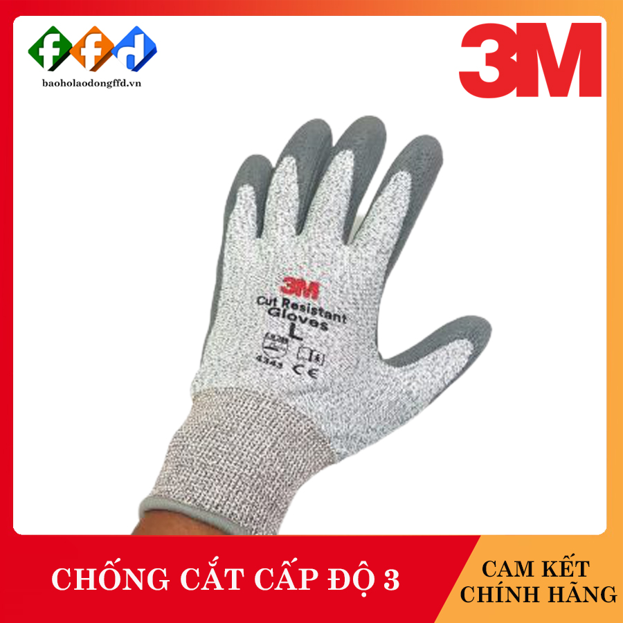 Găng tay chống cắt 3M cấp độ 3 - Găng tay chống cắt chống đâm xuyên tiêu chuẩn EN388:4343