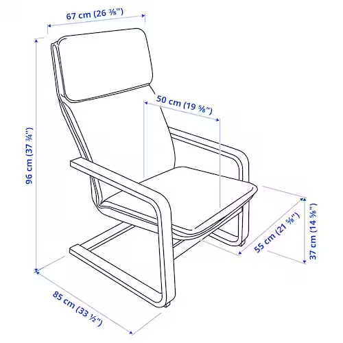 GHẾ BÀNH THƯ GIÃN PELLO IKEA