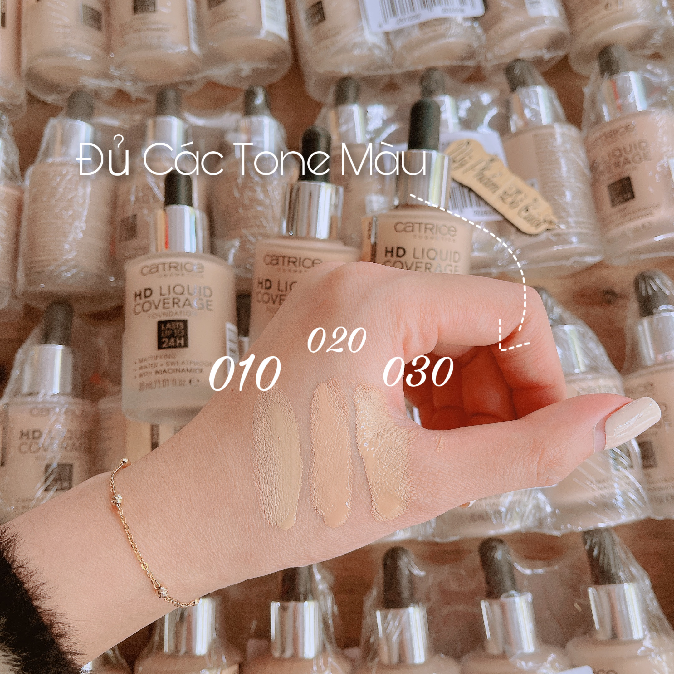 Kem Nền Catrice HD Liquid Coverage Foundation Đủ Tone 30ml [Chính Hãng]