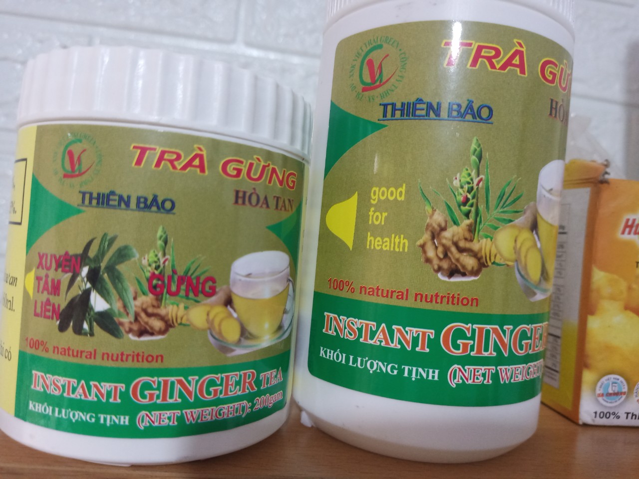 trà gừng xuyên tâm liên hòa tan