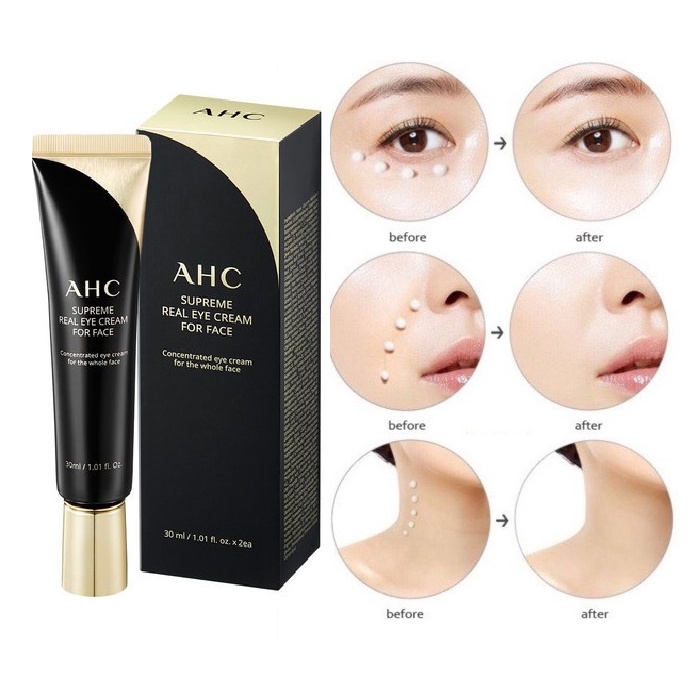 [ 12ml - 30ml ] Kem Mắt AHC Ageless Real Eye Cream For Face