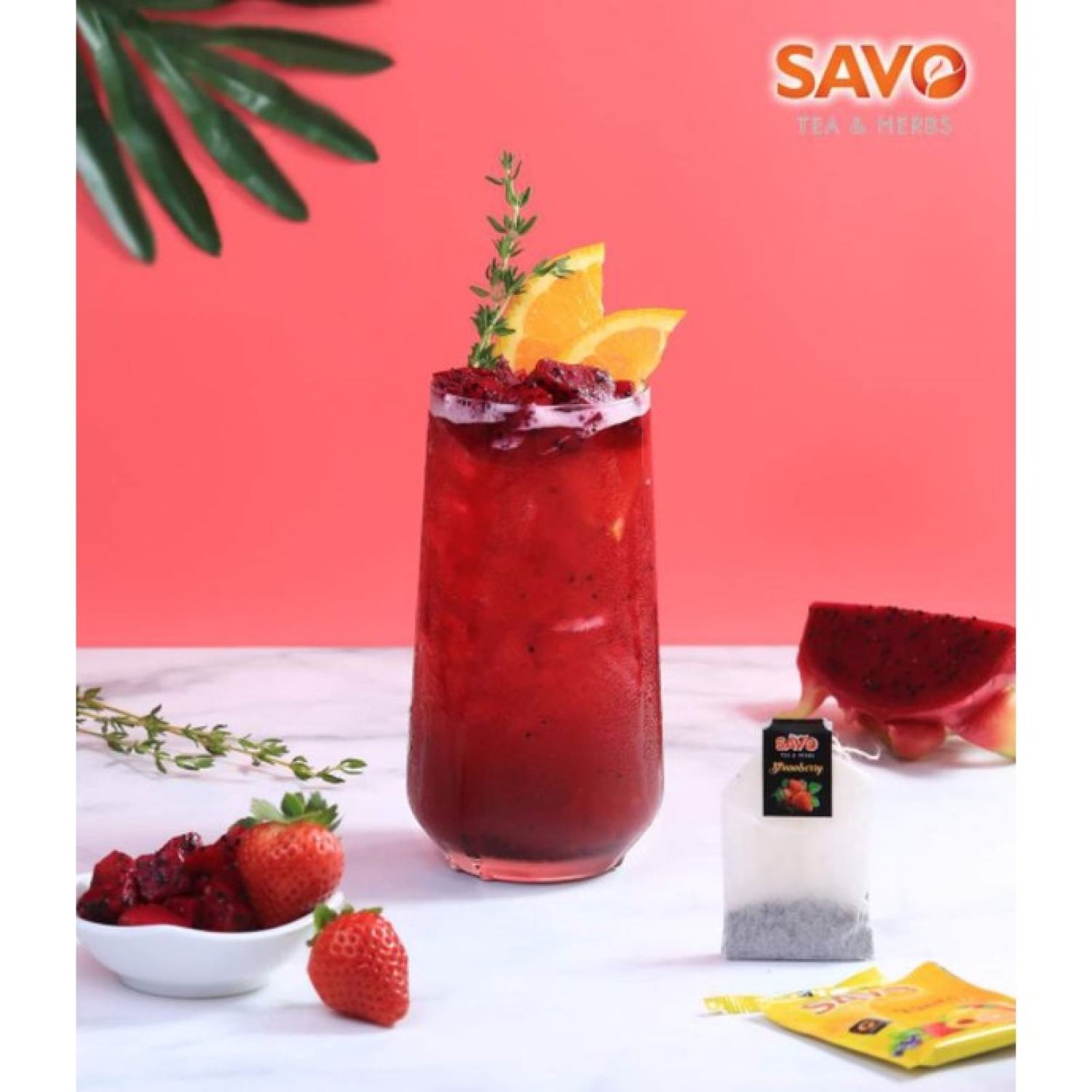 Trà dâu túi lọc SAVO (25 gói x 2g)