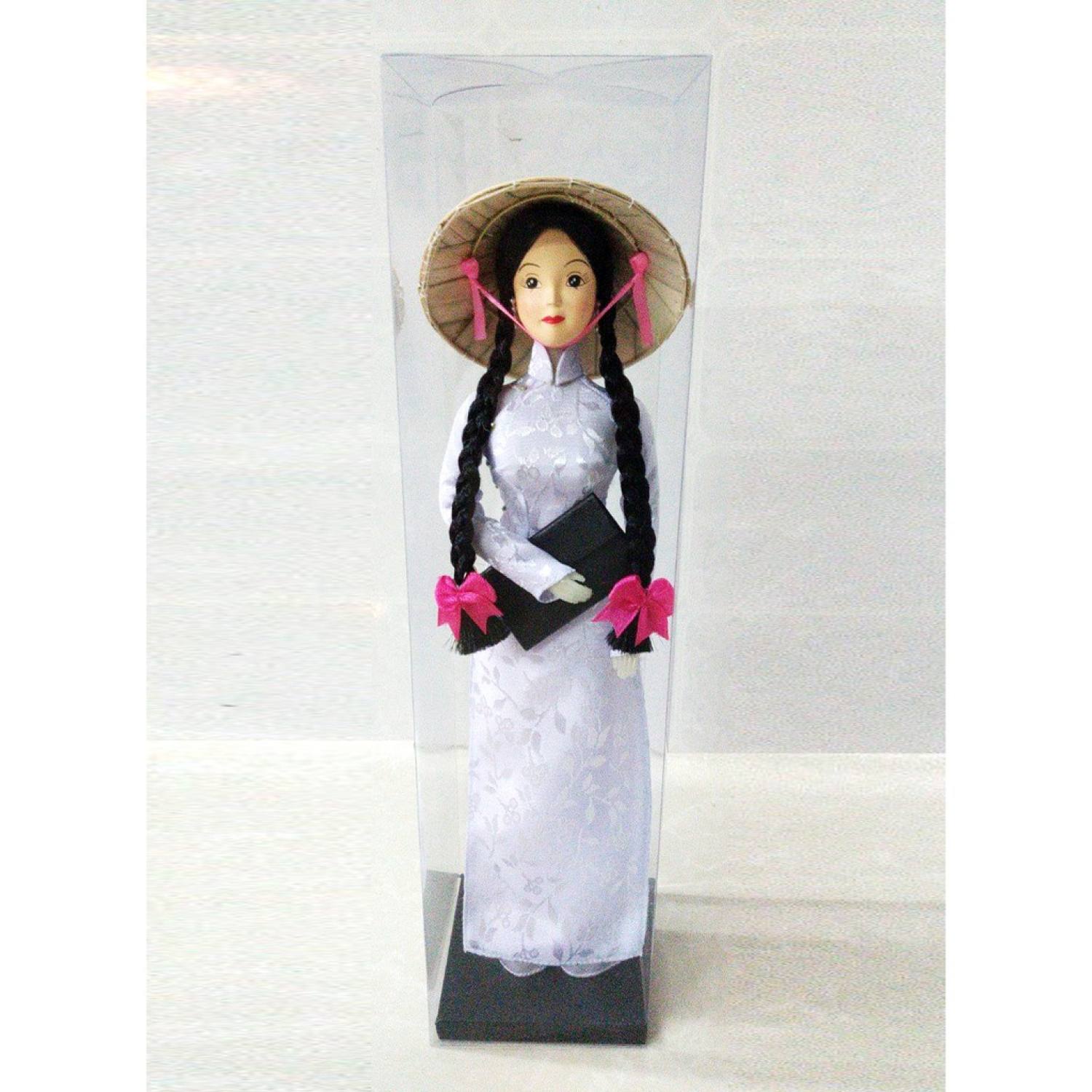 Búp bê áo dài nữ sinh (28cm x 8cm x 8cm)