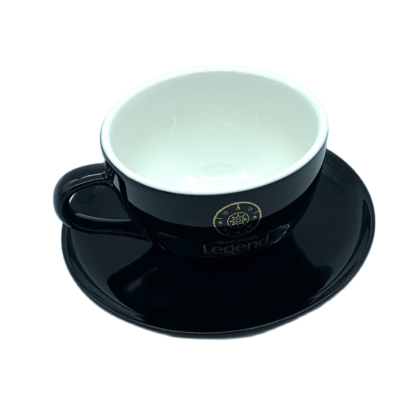 Ly Gốm Sứ Bát Tràng Đen Cappuccino Trung Nguyên