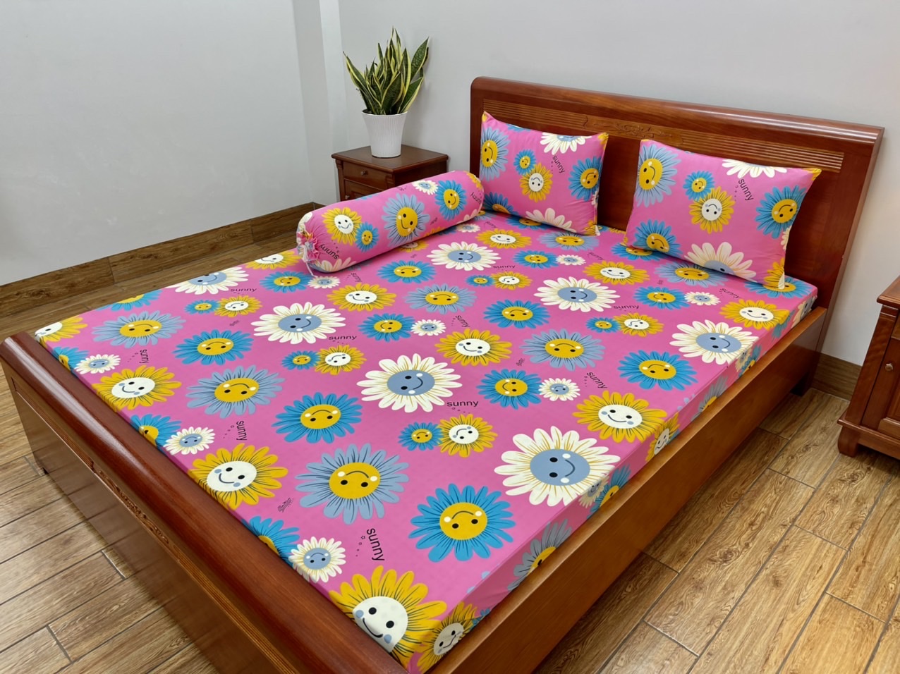 SÉT GA GỐI THUN LẠNH 4 MÓN