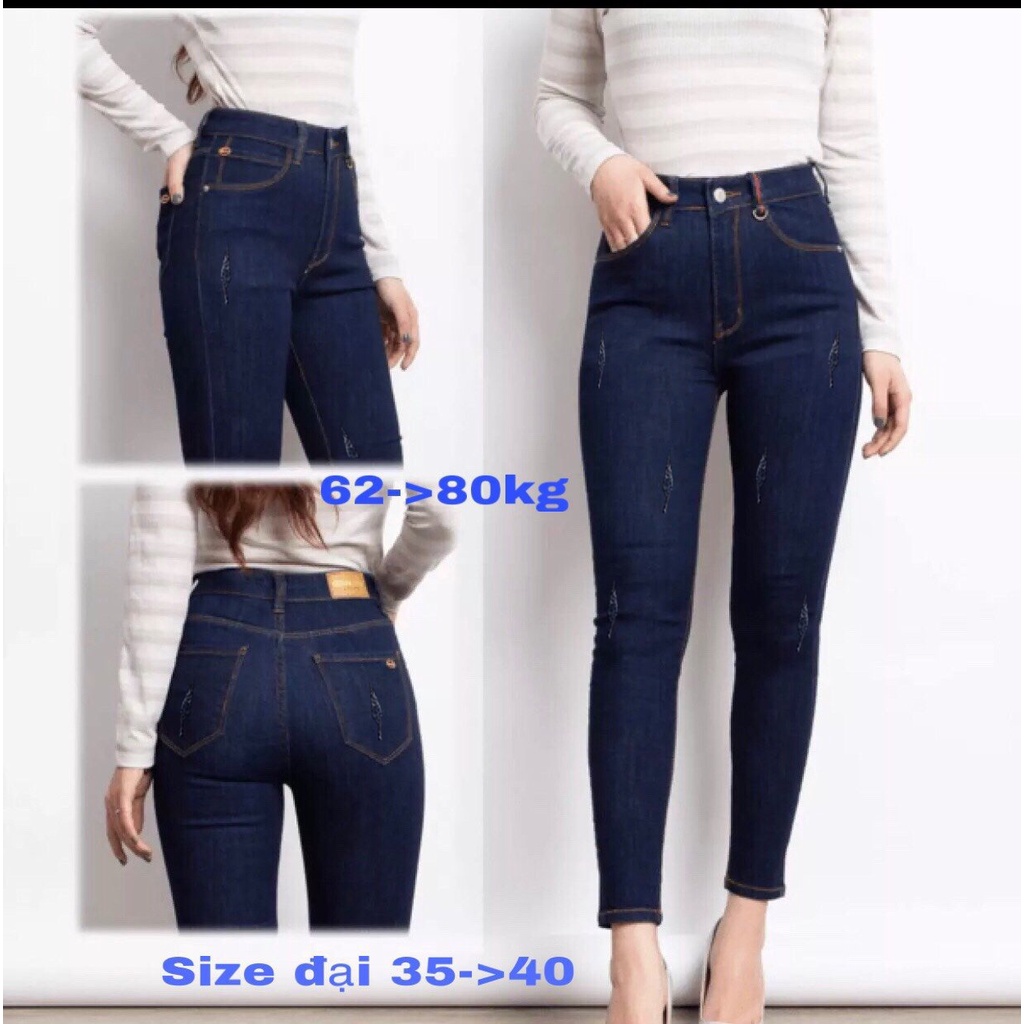 Quần jean nữ bigsize co giãn, quần bò nữ biggize