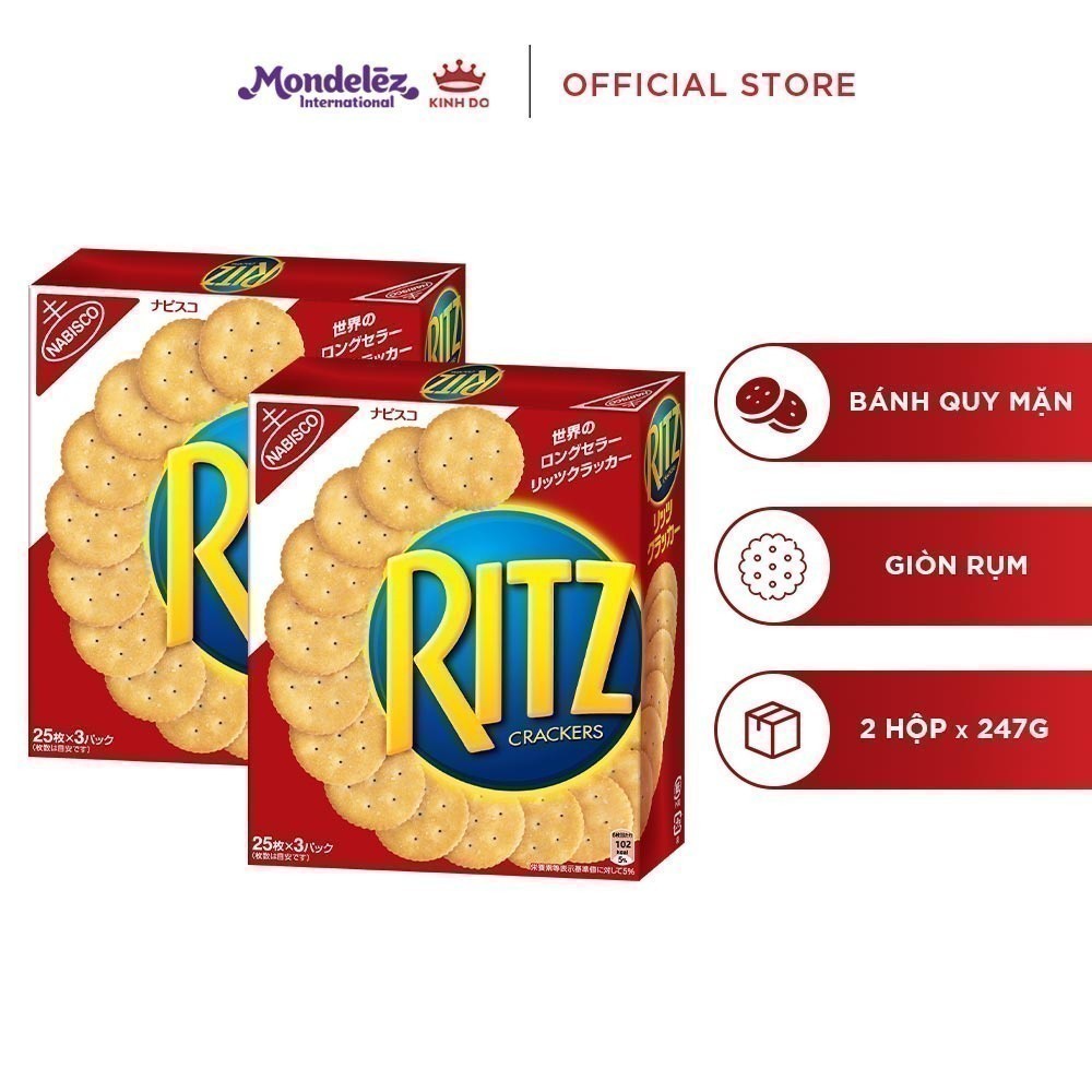 Combo 2 Hộp Bánh Quy Mặn Ritz 247g