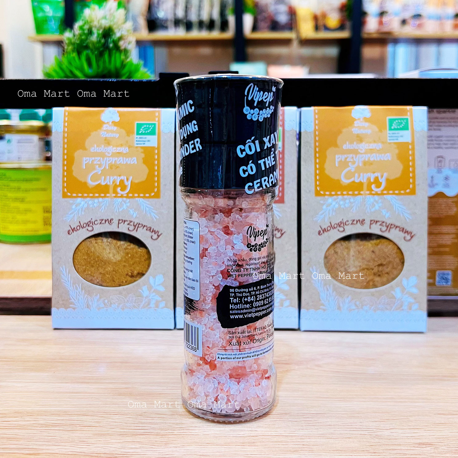 Muối hồng Himalaya dạng cối xay Vipep 120g