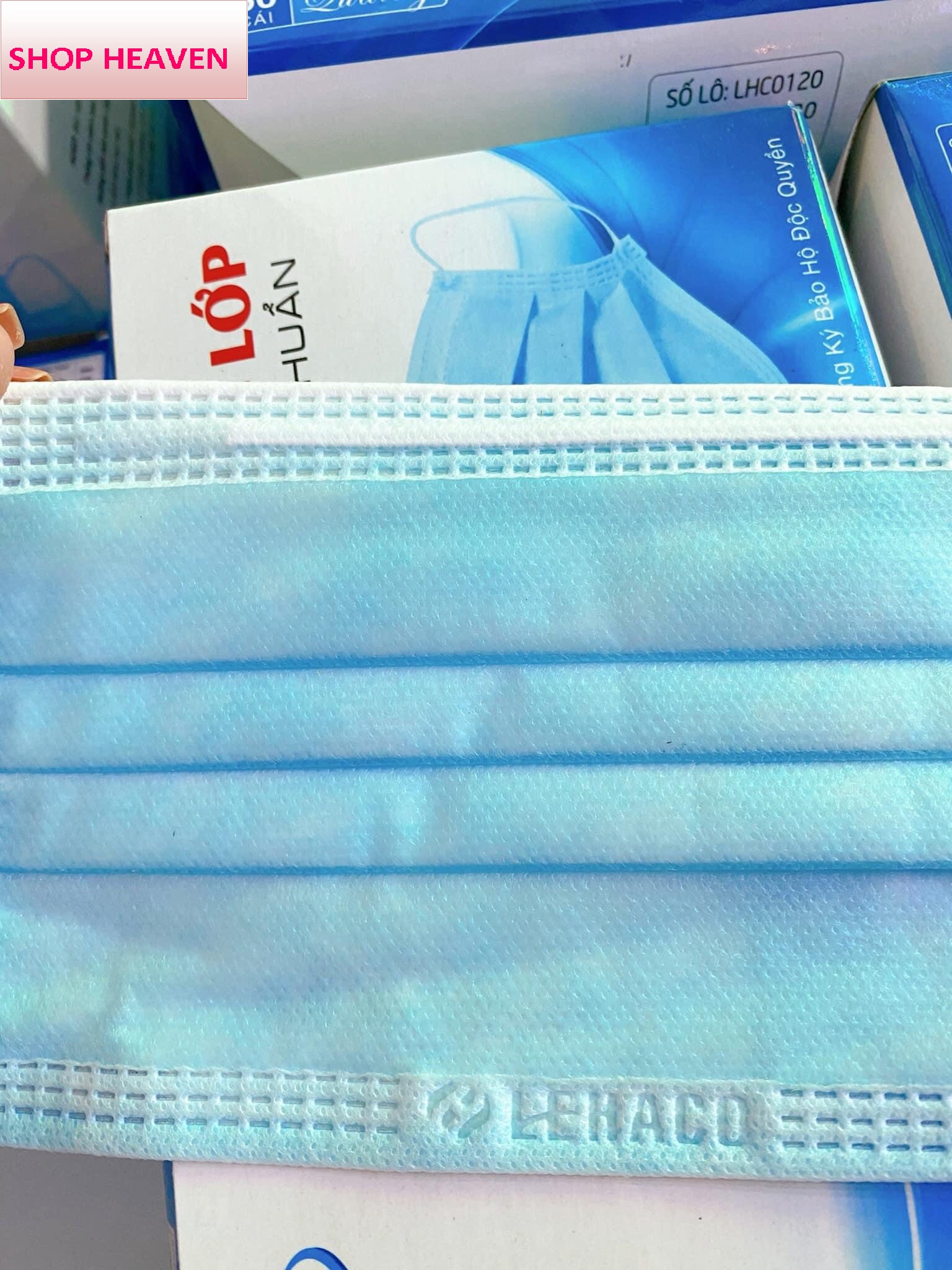 [HỘP 50 CÁI] Khẩu Trang y tế 4 Lớp  kháng khuẩn LEHACO