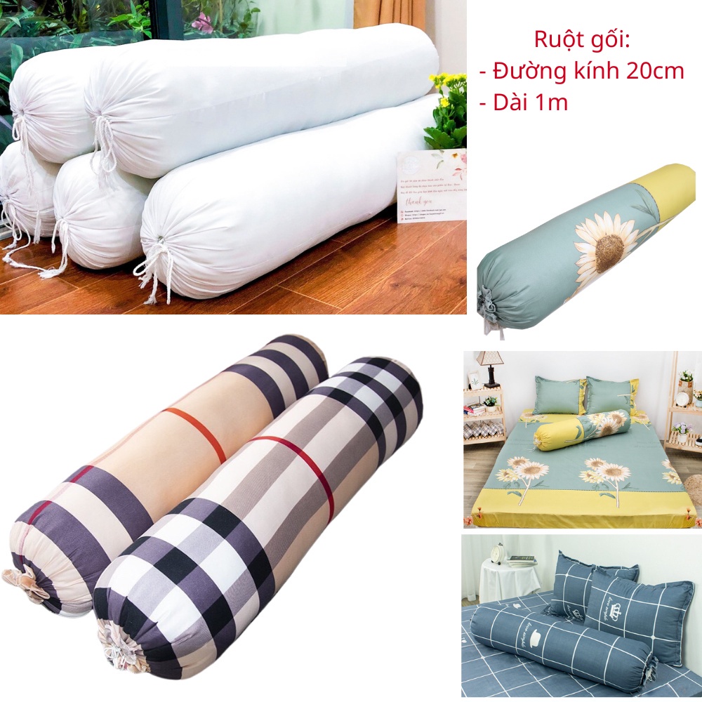 Vỏ gối ôm Cotton Poly, Kích thước 35 x 105 cm
