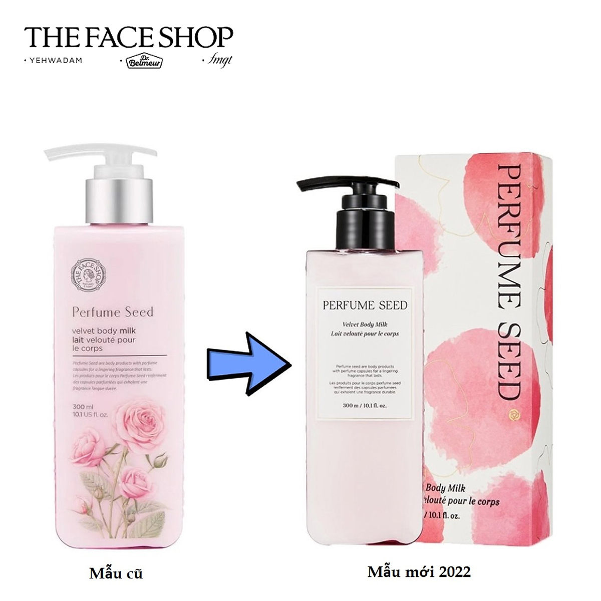 SỮA DƯỠNG THỂ NƯỚC HOA PERFUME SEED VELVET BODY MILK THE FACE SHOP 300ML