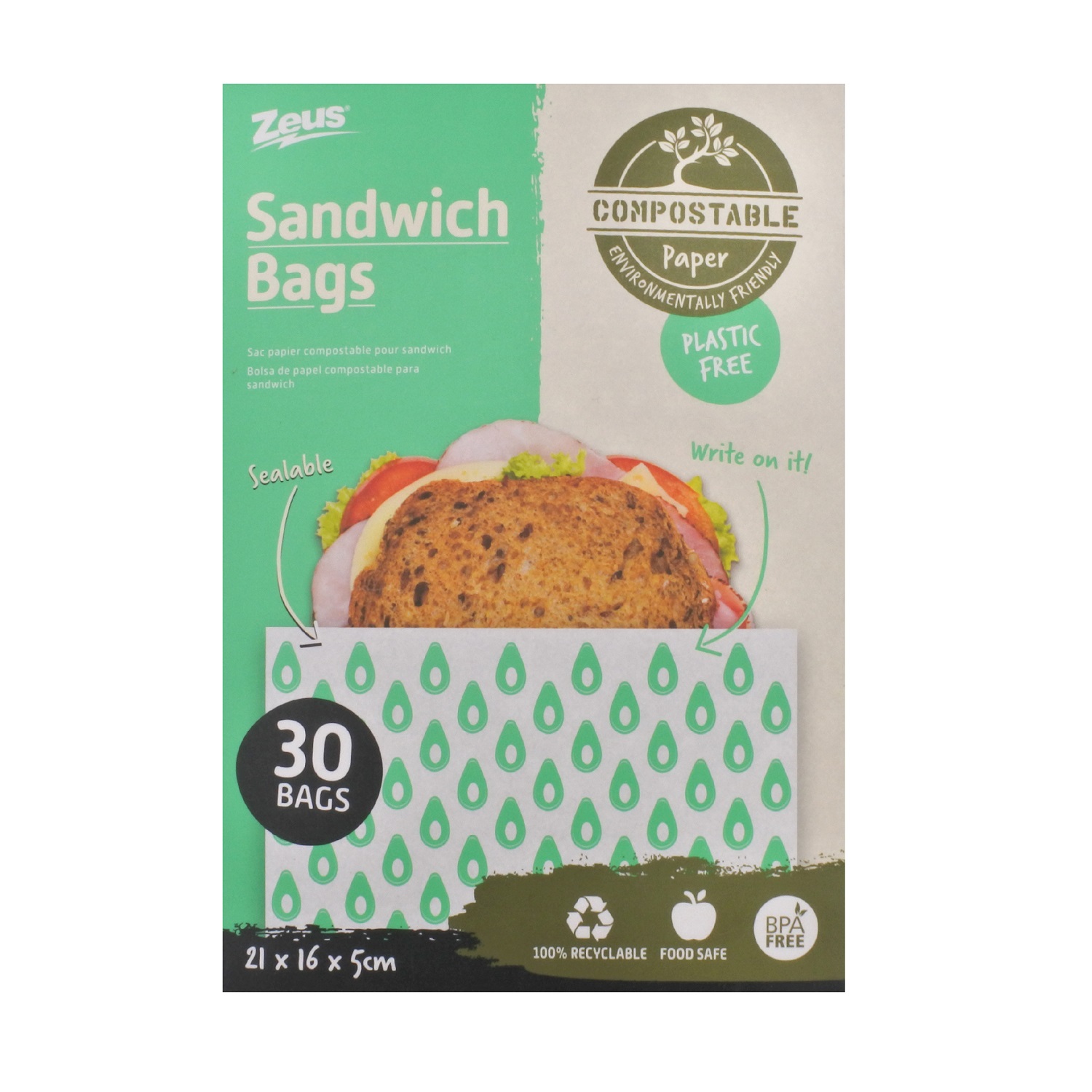 Túi bảo quản sandwich tự phân hủy UBL BC0559