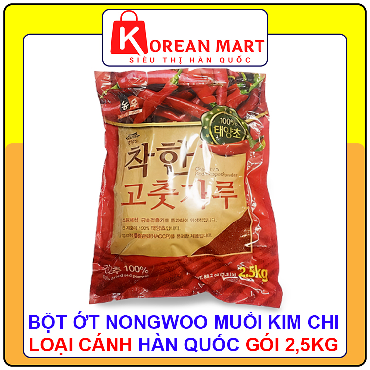 Bột ớt Hàn quốc Nongwoo Chackhan gói 2,5kg