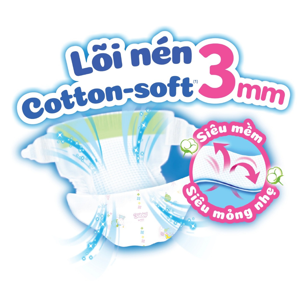 Tã Dán Bobby Sơ Sinh đệm thun S80+