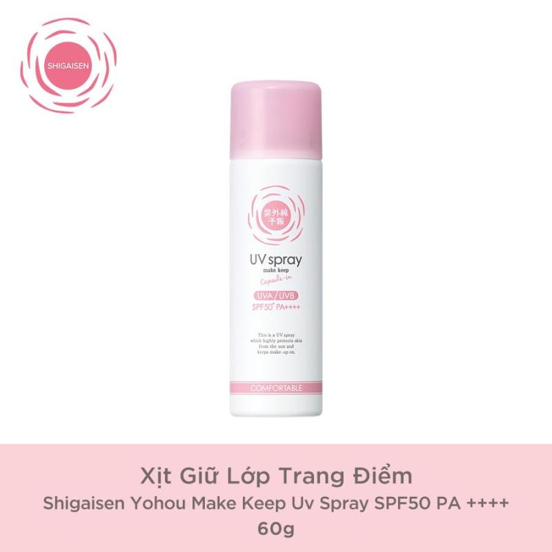 Xịt Giữ Lớp Trang Điểm Shigaisen Yohou Make Keep Uv Spray SPF 50 PA ++++ (60g)