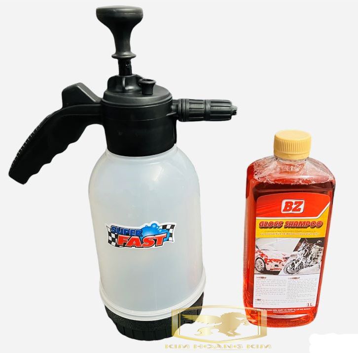Combo Bình Bọt Tuyết SUPERFAST và nước rửa xe BZ chọn bộ Hoàn Hảo dành cho