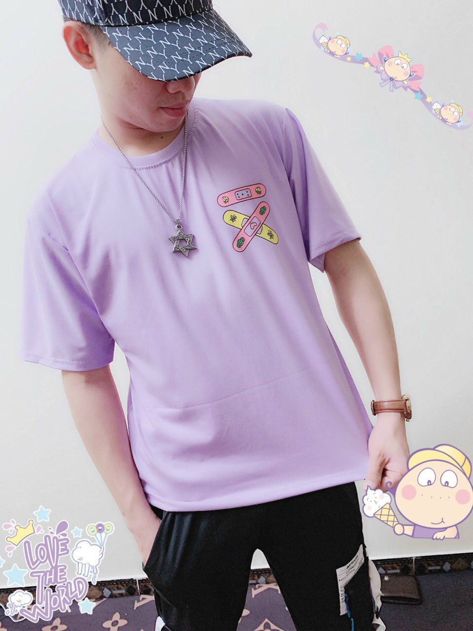 [HCM]Áo thun cotton nam nữ hoạ tiết cực cute