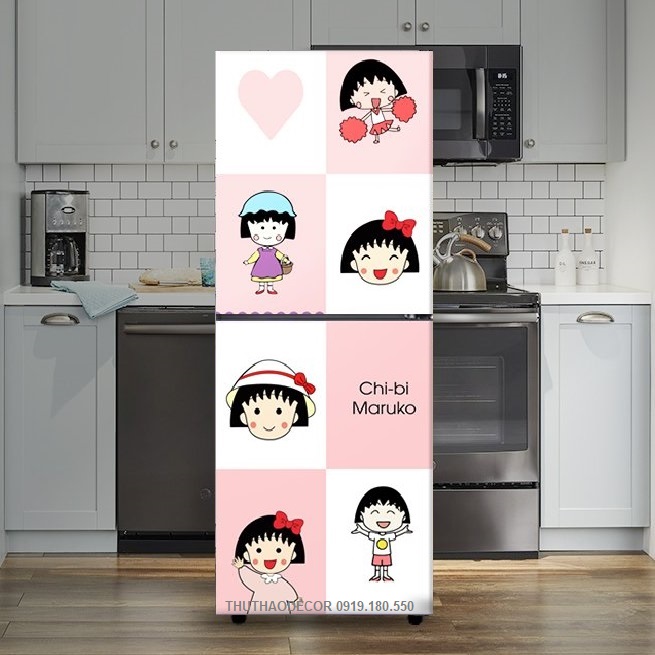 [HCM]Decal Dán Tủ Lạnh CHIBI MARUKO - THUTHAODECOR