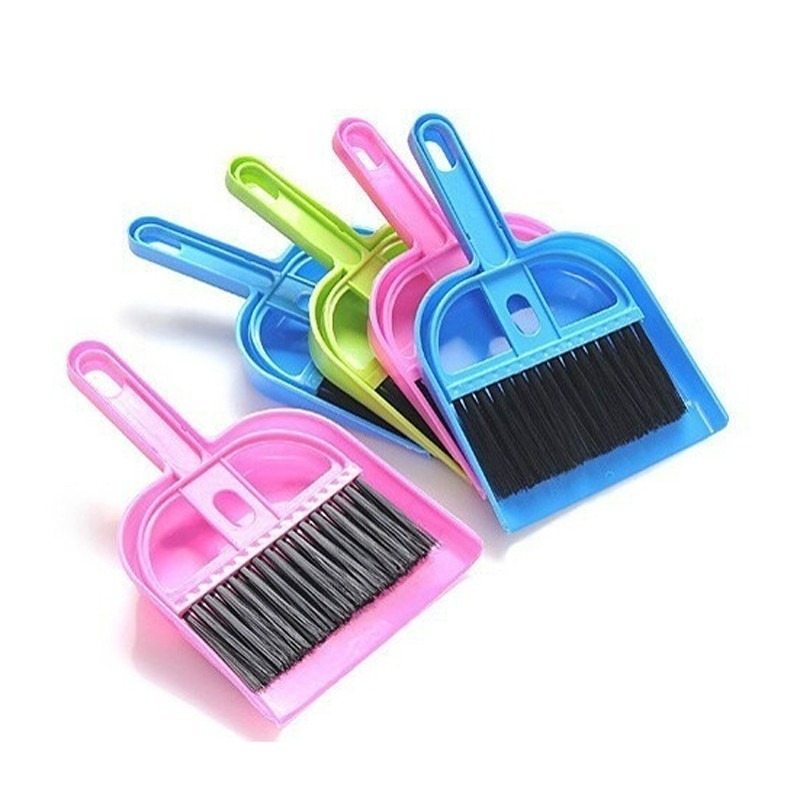 Broom set with mini dustpan, office broom and dustpan
