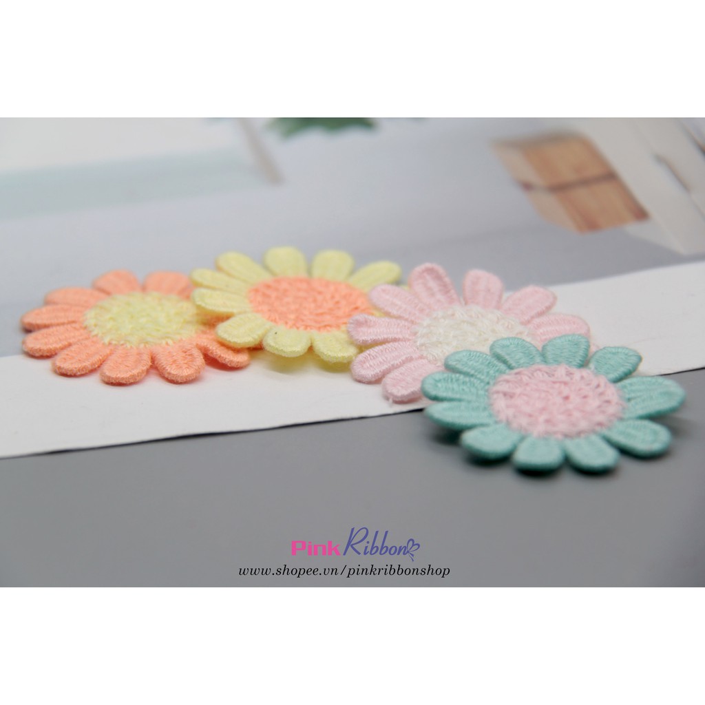 Set 5 cánh - Hoa len hướng dương 4cm
