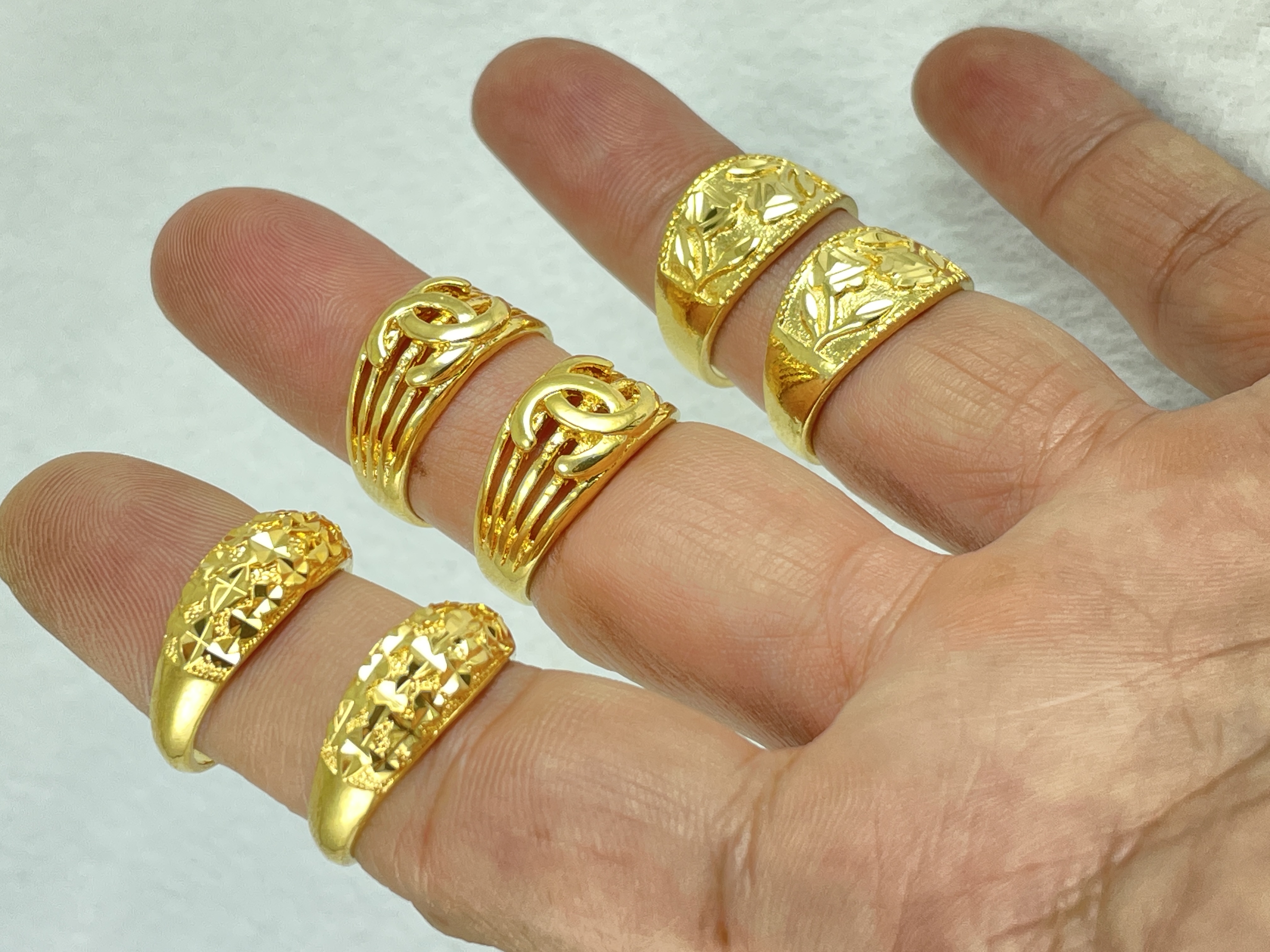 NHẪN NỮ MẠ VÀNG 24K SÁNG BÓNG LẤP LÁNH