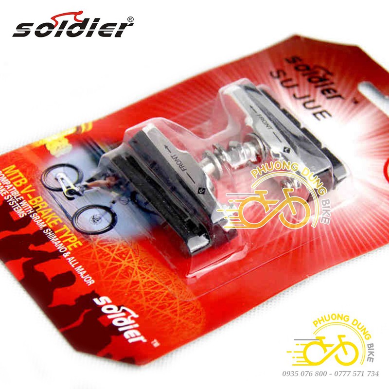 Gôm phanh xe đạp Road SOLDIER - 1 Vỉ