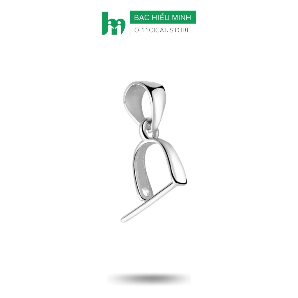 Móc bạc làm mặt dây chuyền đá phong thủy bạc hiểu minh mmb001