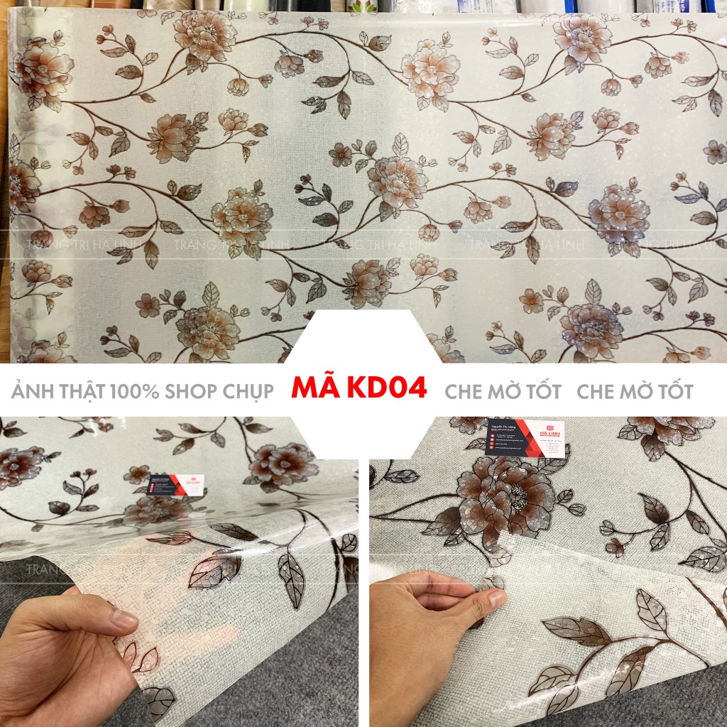 Giấy dán kính hoa văn 3d cao cấp, decal dán kính phòng ngủ đẹp nhiều mẫu