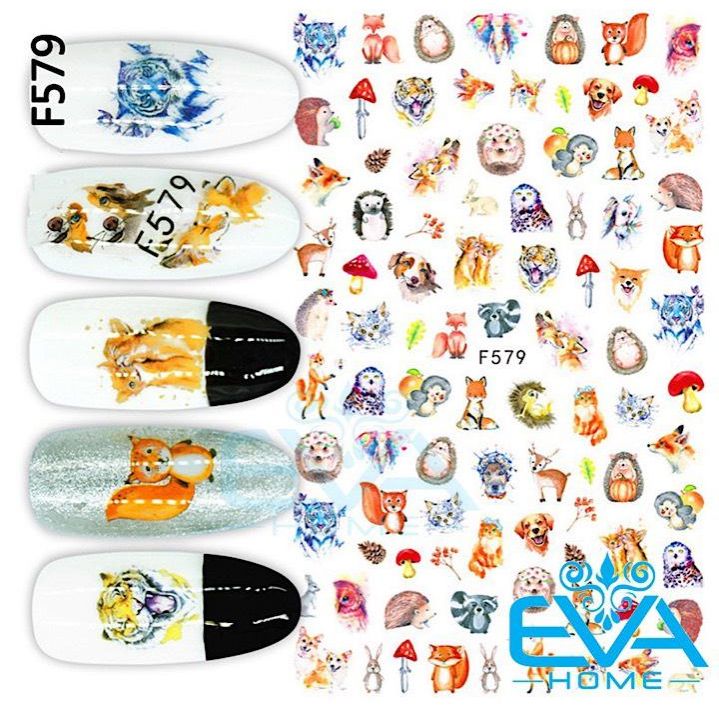 [HCM]Miếng Dán Móng Tay 3D Nail Sticker Hoạt Hình Woodland Friends F579