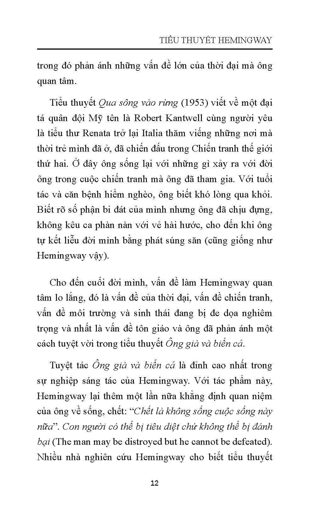 Tiểu Thuyết Hemingway