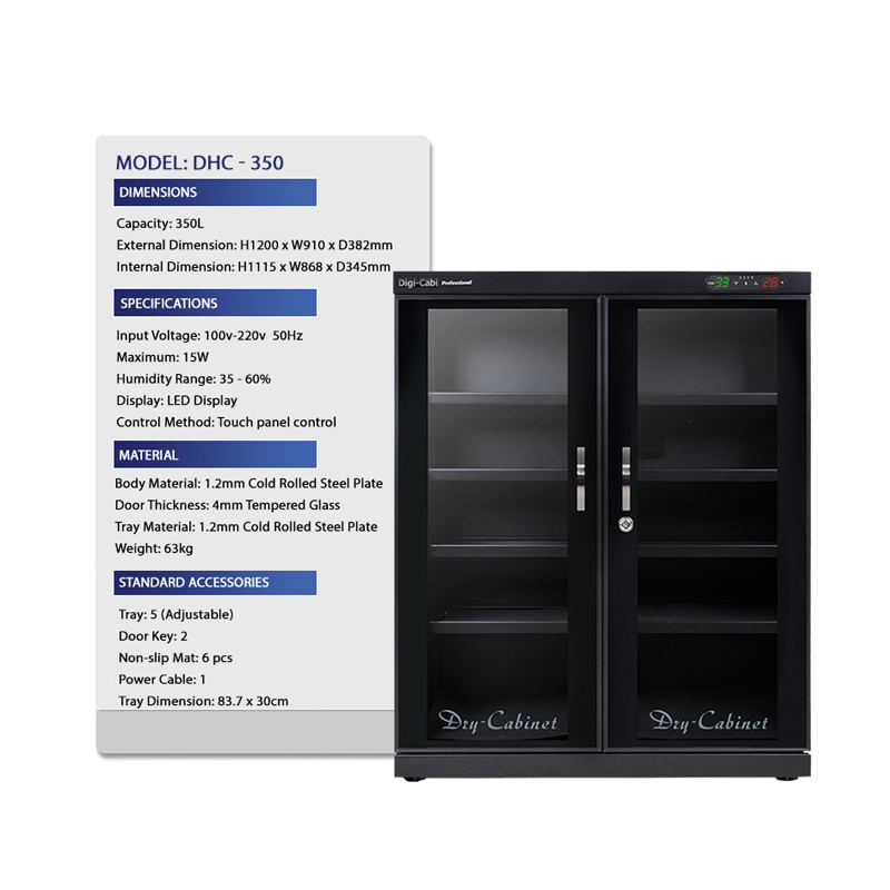 Tủ hút ẩm chuyên dụng Digi Cabi DHC 350(ib shop để nhận ưu đãi)