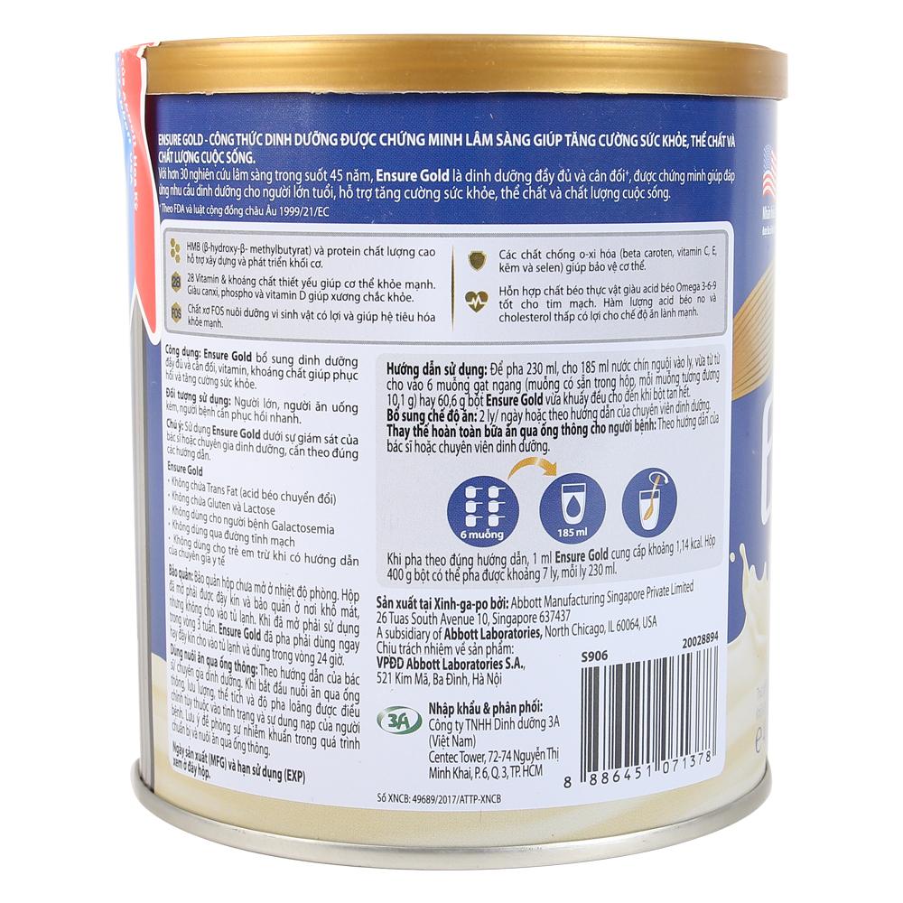 Sữa bột Ensure Gold Hương Vani lon 400g