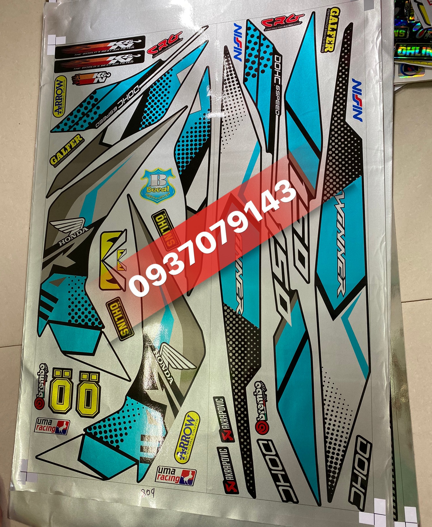 tem rời xe winner candy