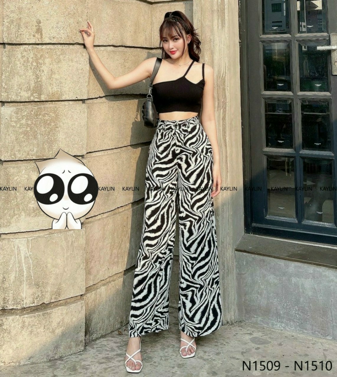 SÉt quần beo kèm áo 2 dây-HC#setbonu
